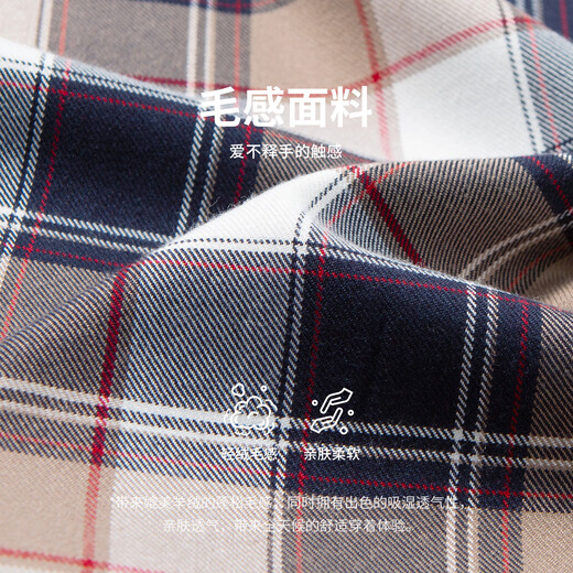 Navikel Italian dinghy 25th autumn and winter new men's long-sleeved shirt retro plaid warm shirt 1333075504