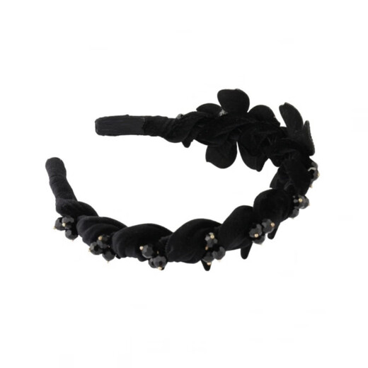 Mr. Ouyang Huawuli New Heavy Industry Sparkling Diamond Flower Headband Feeling Velvet Three-dimensional Flower Light Luxurious Diamond Headband Huawuli Flower Diamond Headband A11-202
