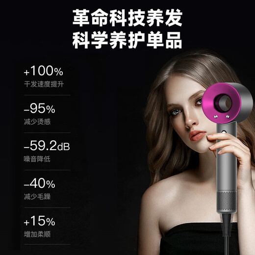 Laifen magic wind series high-speed hair dryer household leafless soft sound moisturizing high-power constant temperature hair care does not hurt the hair hair dryer barber shop strong wind high-speed blowing portable hair dryer top version ceramic glaze gold | moisturizing care-constant temperature hair care