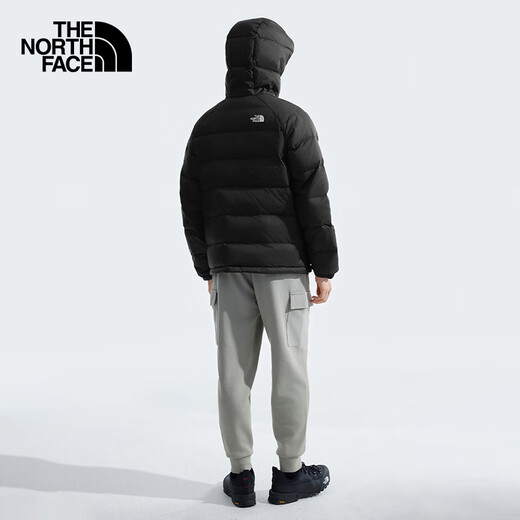 The North Face Men's Down Jacket Outdoor High Puff Goose Down Anti-Splash Warm Jacket 7W7G Cosmic Black/JK3 XL