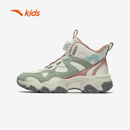 Anta children's and girls' cotton shoes with velvet and thickening to keep warm sports shoes for children and winter for older children cotton boots A22546945