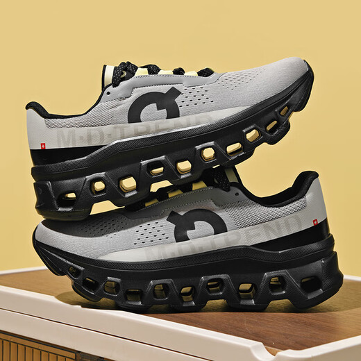 
[Same model for Angjia] Carbon board running shoes shock-absorbing men's trendy breathable mesh lightweight outdoor anti-odor sneakers dark gray-black-Shuai Le 9912 43