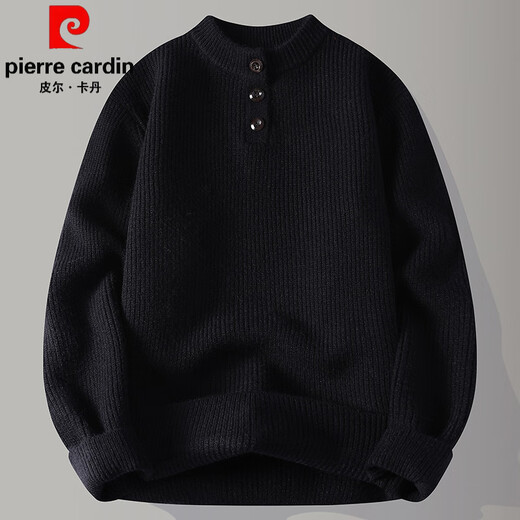 Pierre Cardin Henry collar sweater men's solid color casual bottoming sweater sweater autumn and winter new round neck sweater 9683 beige M 90-110Jin Jin equals 0.5 kg