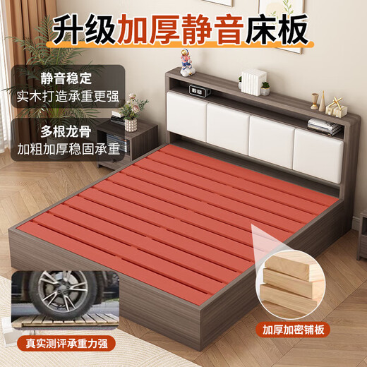Shengfeile bed air pressure high box storage bed 1.8m double solid wood bed master bedroom simple storage bed single bed air pressure type 1.5m*2.0m air pressure type