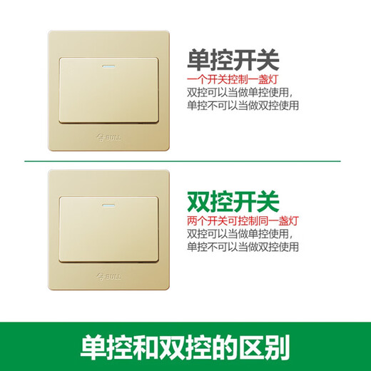 公牛（BULL）开关插座 G07系列 10A斜五孔插座86型插座面板 G07Z223AS 香槟金
