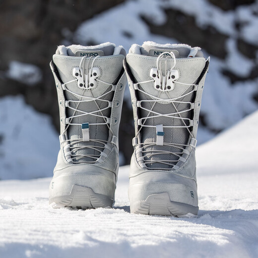 NITRO滑雪鞋CROWN单板滑雪2526女款全能滑行公园平花单板雪鞋 灰色TLS(热销推荐) 38.5 内长250mm