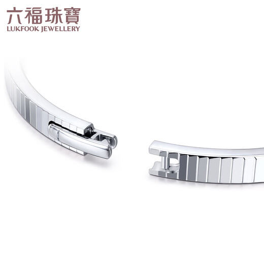 Lukfook Jewelry Platinum 950 Organ Platinum Bracelet Oval Royal Princess Bracelet for Gift Price L04P0027DS 54mm-11.88g (including labor cost 1093 yuan)