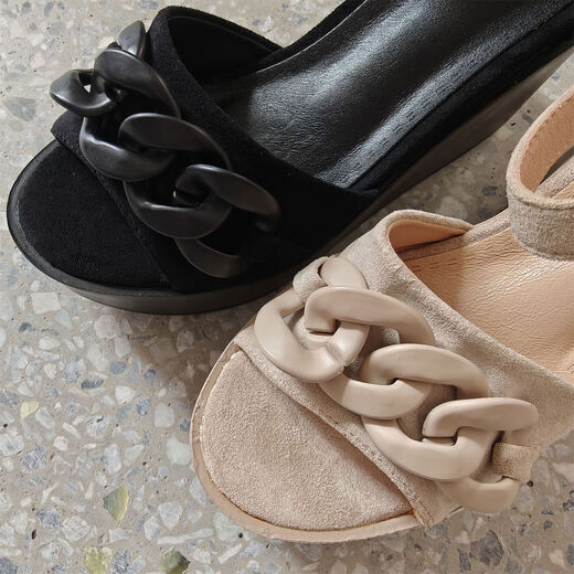 Yiyerated Yiyered Yiyerd Rabatt Damenschuhe Schwarze Aprikosenfarbe mit hochgelösten High-Heels-Keilabsatz-Wasserdichte mit hohem Soled-Hop-Absatz-Waterfleisch-Plattform exponiertes Aprikosenfarbe 9cm13571 36 36 36 36 36