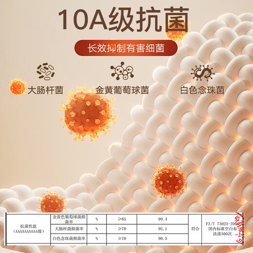 Langsha pure cotton men's T-shirt long-sleeved round neck bottoming shirt 10A antibacterial and anti-mite autumn and winter white underwear inner top