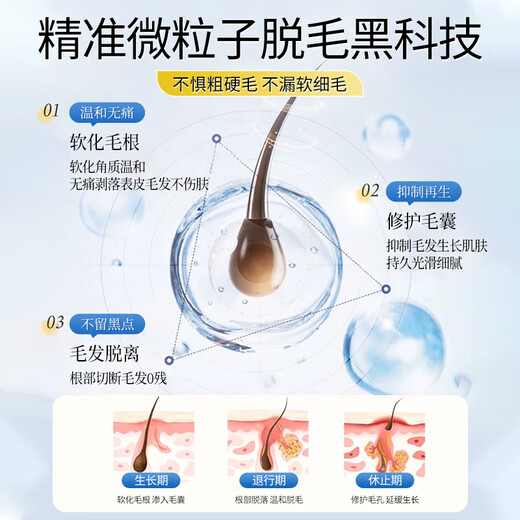 Keda Biological Hair Removal Cream for Men's Lips, Mustache, Full Face, Private Parts, Armpits, Legs, and Whole Body YQ6 White