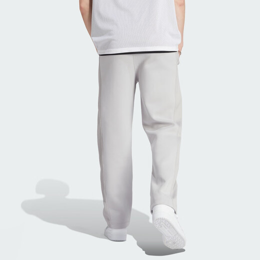 Adidas simple and comfortable loose space cotton sweatpants men's autumn Adidas official clover light gray M