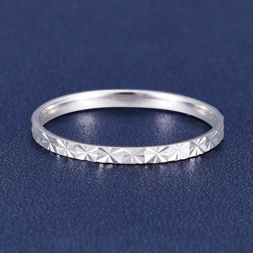 Laofu gold platinum ring, car flower ring, gift for girlfriend, gift for others, 12 rings, about 1.46g