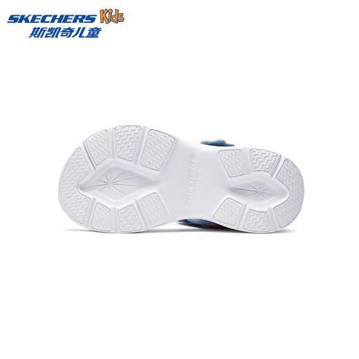 Skechers Skechers Children's Sandals Summer Girls Flashing Casual Shoes Sweet Lighting Fashion Princess Shoes 303103L Light Blue/Multi Color/LBMT 27.5