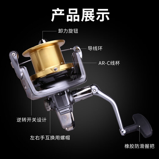 SHIMANO Shimano 25 AERLEX XSC/XTC long-range spinning wheel 14000 beach shore long-range casting 14000XTC speed ratio 4.3