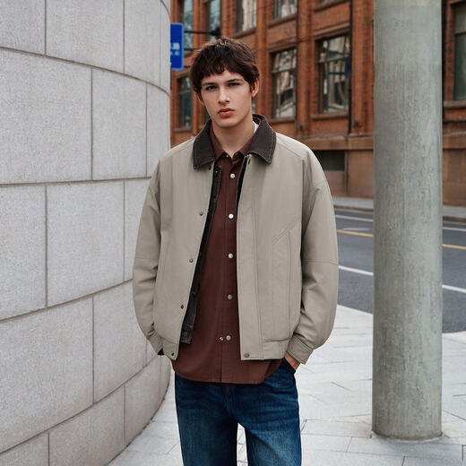 Semir cotton coat men's fake two-piece pilot stitched denim cotton coat 2025 oversize winter 109725112106