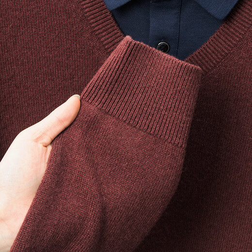 Hengyuanxiang Shirt Collar Sweater Men's Pure Wool 2025 Autumn and Winter New Men's Fake Two-Piece Wool Sweater Tops Business Casual Mineral Gray XL (175) Recommended 150-160 Jin Jin equals 0.5 kg (order according to weight)