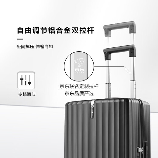 Samsonite JD.com Madera personalizada conjuntamente Caja de embarque de contraseña Black Gu9 de 20 pulgadas de rayas verticales de 20 pulgadas