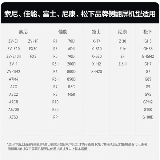 Yingneng Camera Radiator Sony A7M4/A7C2/A7S3/ZVE10/A6700 Canon R5/R6/R7/R8 Micro SLR Live Video Shooting Cooling Fan Silent Cooling Universal Side Flip Screen-Semiconductor Radiator Automatic Temperature Control丨No Condensation Water Suitable for SONY Fuji Nikon Z30/ZFC/XT4/S20