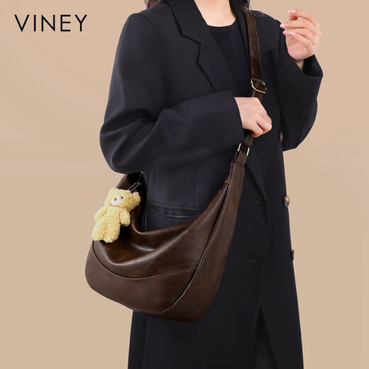 viney包包女包休闲时尚斜挎单肩大容量饺子包生日圣诞礼物送女生女友