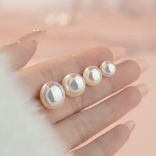 Lao Fengxiang 999 Pure Silver Pearl Earrings Korean Style Starry Sky Symphony Earrings Mermaid Ji Light Luxury Earrings Silver Jewelry Pure Silver Starry Sky Symphony Pearl Earrings (about 10mm) + Certificate + Brand Gift Box