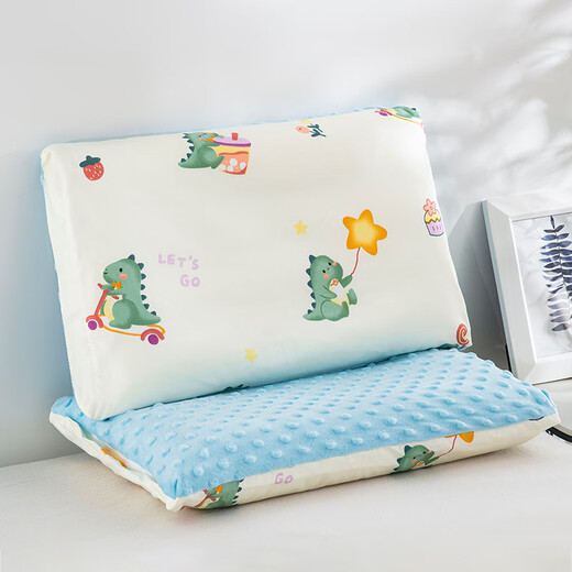 9i9 Kinderkissen reines Baumwollkissen Fall Kindergartenbohnenbohnenkissen Abnehmbares Waschbaby doppelseitiges Kissen A92 Dinosaurier 50 cm