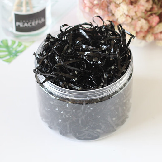 Ye Feili about 500 thickened disposable rubber band headbands high elastic children's rubber band hair band black