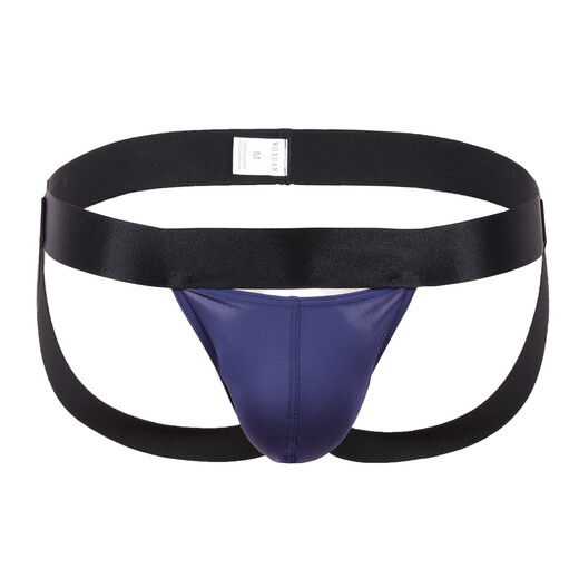 New men's underwear, men's thong, men's empty back double butt couple underwear, men's 12SD black black M