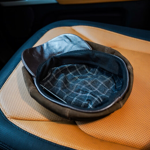 Kawakudaichi genuine leather hat men's cowhide painter's hat men's British beret octagonal hat women's fisherman hat melon skin hat newsboy hat L (55-56cm) adjustable