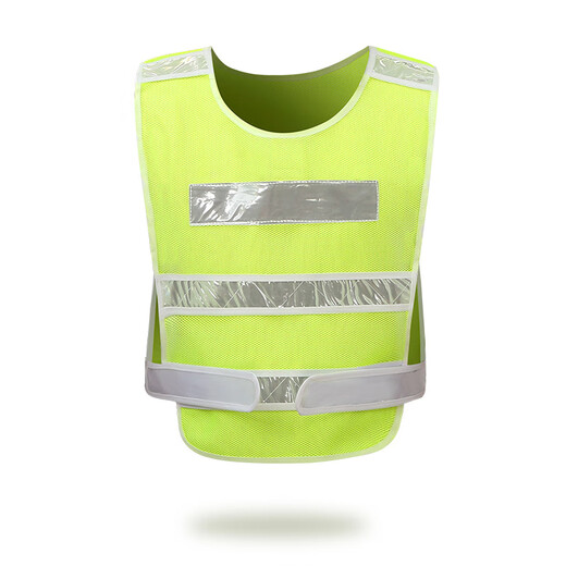 Reflective vest traffic car construction vest safety clothing car car night new traffic rules riding printable fluorescent yellow net white strips