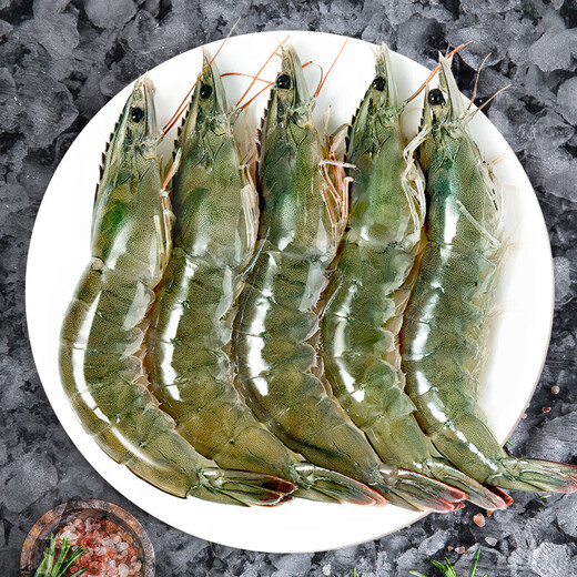 青岛大虾特大号生鲜活速冻海虾青岛大虾海鲜冷冻海捕对虾白虾 18-22cm海捕虾王（整盒3斤）