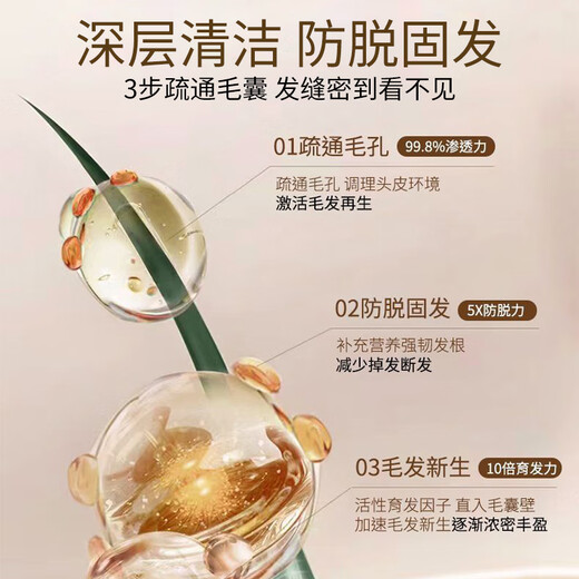 Tongrentang anti-hair loss, hair strengthening, hair growth and dense hair shampoo, polygonum multiflorum and ginger shampoo, shampoo for men and women.