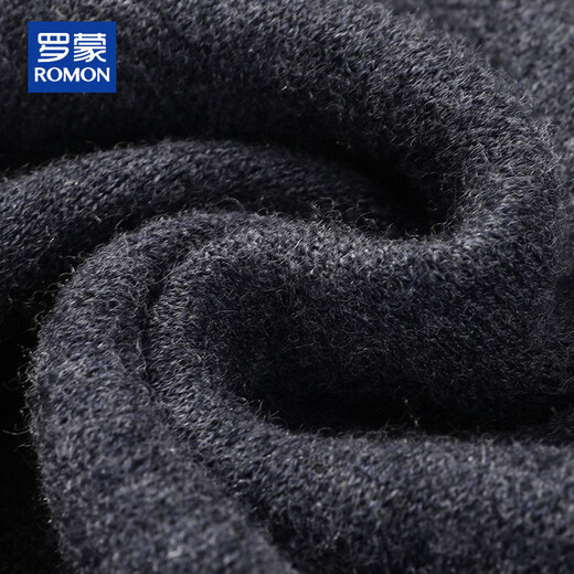 ROMON 100% pure wool sweater men's thick vest round neck autumn and winter casual vest sleeveless waistcoat sweater for middle-aged and young people