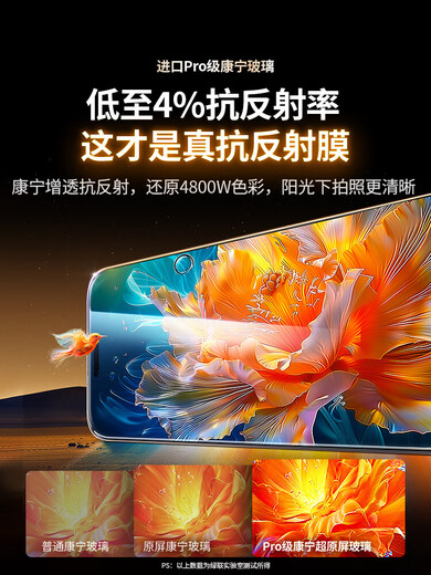 Green Alliance (UGREEN) authorized by Corning USA. Corning film anti-reflective film for iPhone17ProMax Apple 16P mobile phone film. Corning tempered film 15pro Gorilla Glass 13 new model. Ultra-clear 9D curved surface dustproof. Reinforced high alumina glass丨anti-explosion and anti-fall. 2-piece iPhone 16