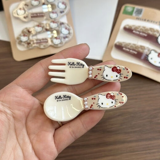 Katie (Hellokitty) Hellokitty Kopfschmuck Herbst und Winter Brauner Leopardendruck BB Clip Girl Hair Clip Katie süße Pony Clip 12187 Leopardendruck Markess Hair Clip Paar Paar