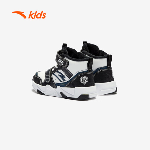 Anta children's boys' cotton shoes children's shoes 2025 winter warm plus velvet casual sneakers high-top cotton boots A12549920