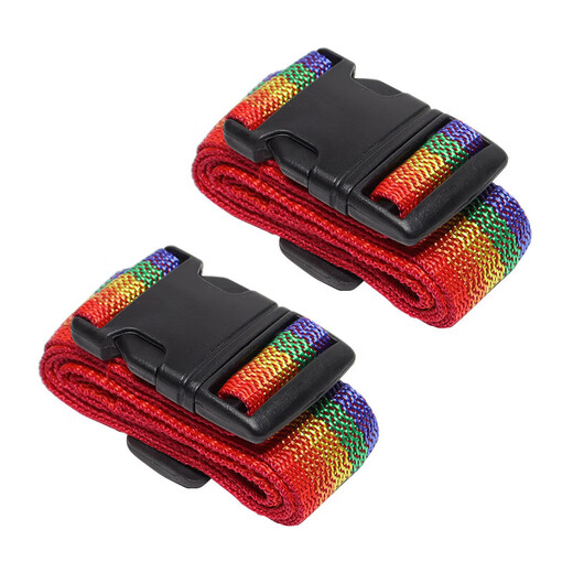 Suitcase straps one-piece packing belt safely fixed check-in travel box protective tightening reinforcement belt Rainbow color bundling straps 2