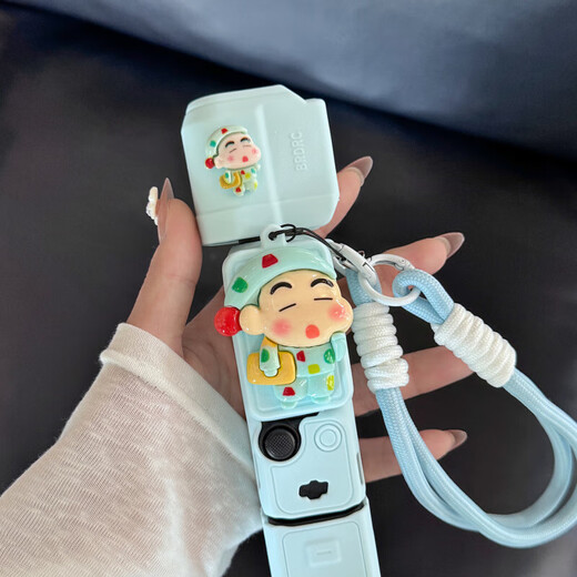 Wen Shiou DJI protective case pocket3 protective case cute pajamas puppy silicone gimbal camera body anti-scratch accessories stand-alone version blue fish protective case