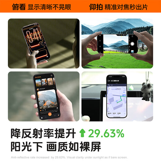 Iron Rabbit zero-sensitive film ultra AR anti-reflective + 3D hot bending, suitable for Apple 17promax tempered film iPhone16 mobile phone full screen protective film UAR anti-reflective ultra-thin air as thin as 0.2mm 1 piece + film artifact optical UAR iPhone 17