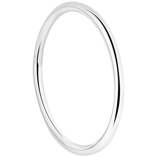 Jiaye quality bracelet platinum pt950 silver female 9999 silver ring smooth closed 20g - inner diameter 52mm recommended weight 75-85Jin Jin is equal to 0.5 kg