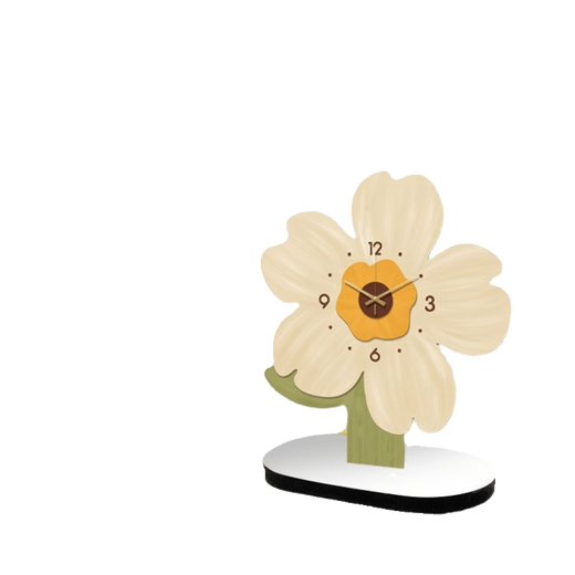 Simple modern desktop ornaments, small fresh clocks, light luxury living room decorations, clock table, sunflower clock ornaments, large size height 20*width 15cm