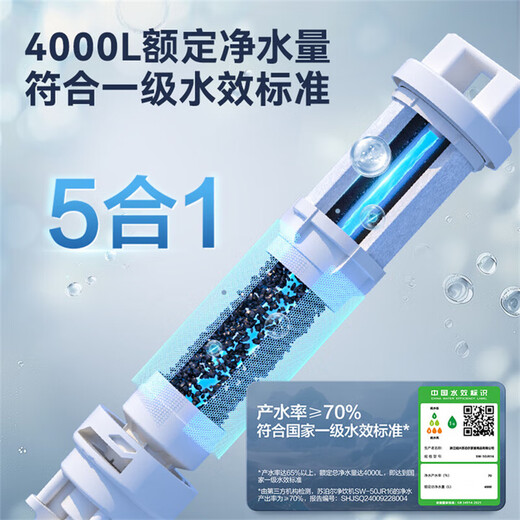 SUPOR (SUPOR) household desktop instant hot direct drinking machine RO reverse osmosis filtration water purifier free of installation small water dispenser purified drinking machine water purifier instant hot direct drinking all-in-one purified drinking machine flagship new product + both hot and cold SW-50JR115