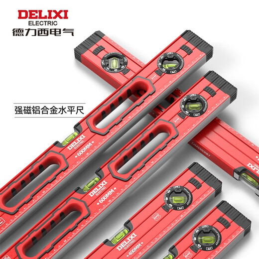 DELIXI ELECTRIC level high-precision ruler with strong magnet small flat water ruler slope measurement balance ruler mini 110mm