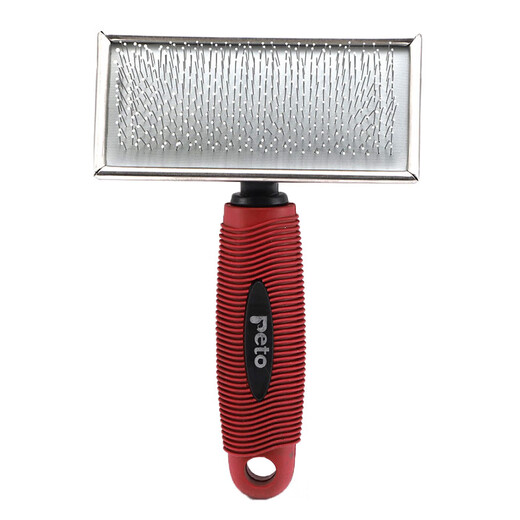 Pet comb, needle comb, dog hair brush, Teddy Golden Retriever hair protection, flea removal, floating hair removal, general anti-hair loss mirror comb for cats and dogs, red large size