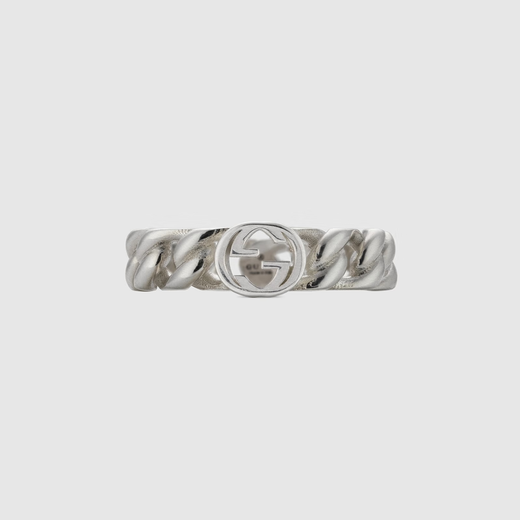 GUCCI Gucci Interlocking series ring new style silver 925 13