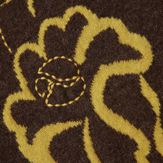 Pipi Dog's 25th Autumn and Winter New Style Round Neck Contrast Color Jacquard Knitted Sweater Shoulder Bottoming 100% Cashmere Sweater Women A26 Sandalwood Brown 2XL 175/96A