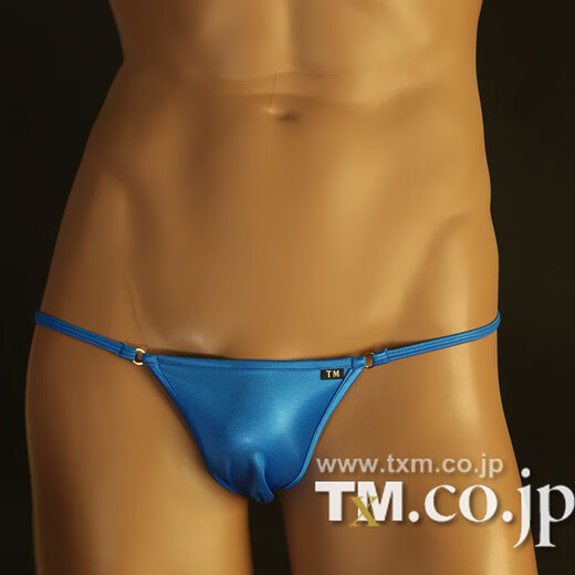 New men's one-piece sexy hoop thong boys fashion breathable hollow T-pants alternative underwear black S