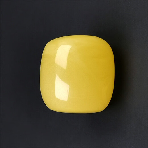 Amber School, one thing, one picture, one certificate, beeswax single bead, loose bead, natural amber with separated beads, Russian chicken fat yellow, beeswax bucket bead, 2.51g, 15*15.5mm