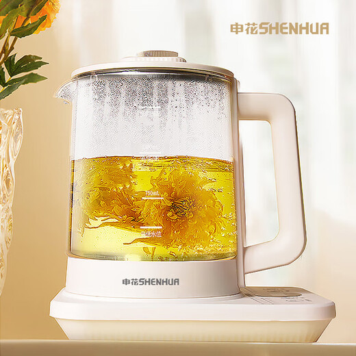 Best-selling 500W Shenhua health kettle 2L fully automatic tea kettle 24h appointment kettle 12-hour intelligent constant temperature 11-level temperature control electric kettle Flower teapot tea maker double-layer glass 304 maternal and child stainless steel 2.2L
