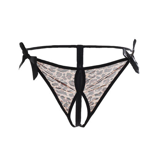 Large size fat sexy underwear sexy and hot leopard print thong bed crotch underwear outdoor 258 crotch underwear M size 80110Jin Jin is equal to 0.5 kg