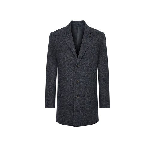 Hazzys Herren Winter Wolljacke Pendler Wollmantel Wollmantel Herren ABSZH0BDH22 Dunkelblau DN M (170/92A 46)